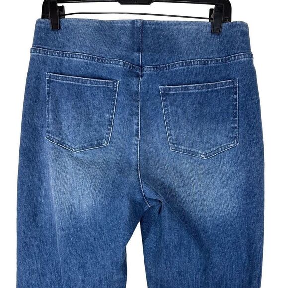 Soft Surroundings Hi-Rise Pull On Denim Jeans Womens Medium Casual Comfort - Picture 4 of 11